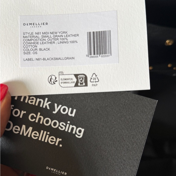 Demellier the Midi New York Black Leather Bag - Picture 7 of 11